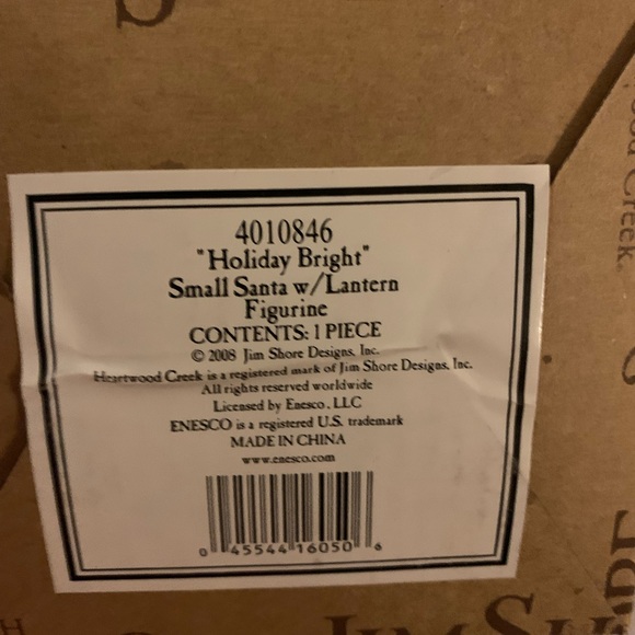 Jim Shore 2008 Holiday Bright Santa w/ Lantern 4010846 - Picture 4 of 5